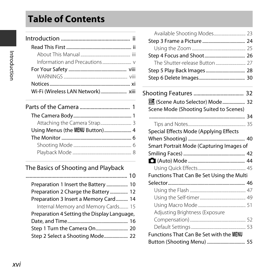 Nikon S5300 User Manual | Page 18 / 240