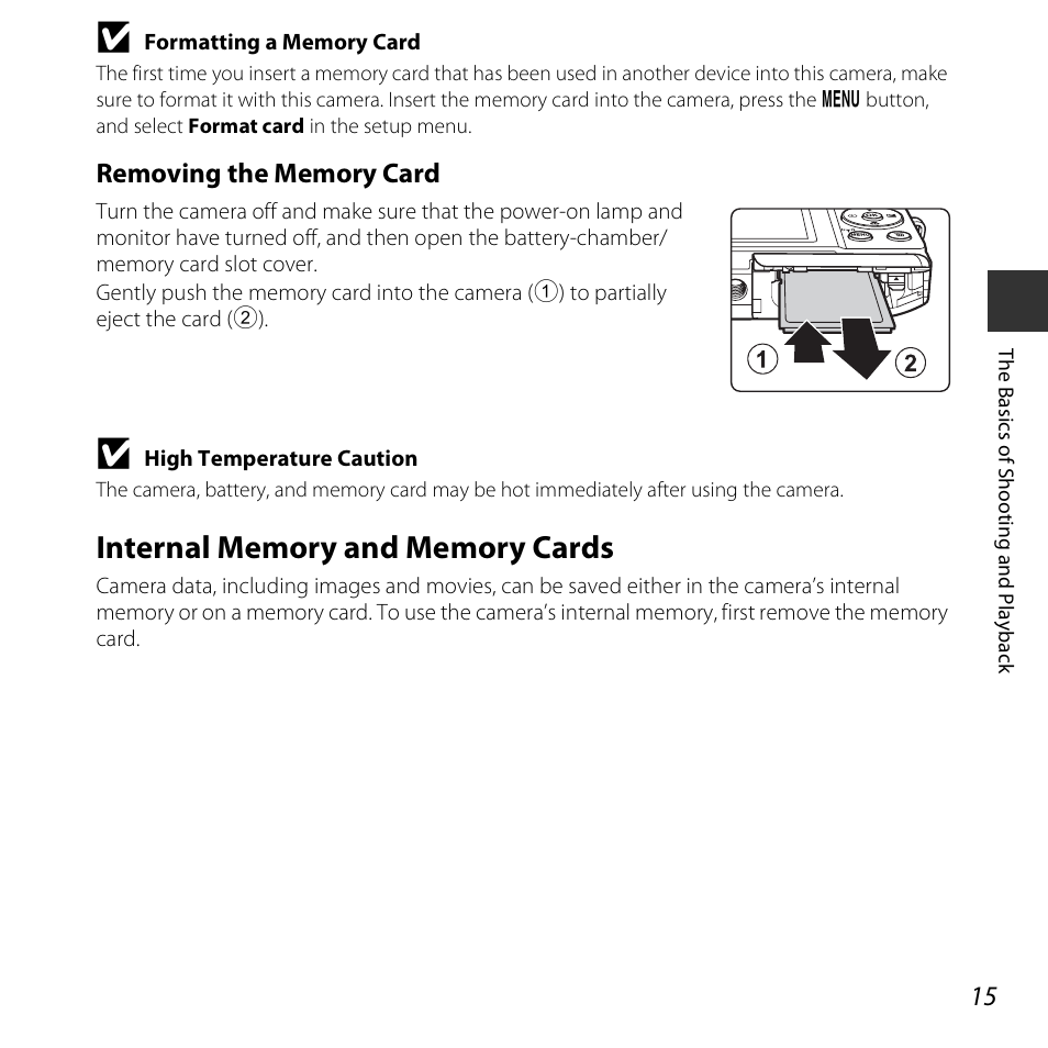 Internal memory and memory cards | Nikon S5300 User Manual | Page 37 / 240