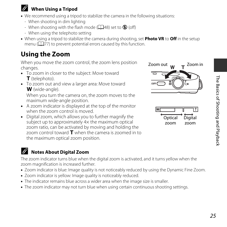 Using the zoom | Nikon S5300 User Manual | Page 47 / 240
