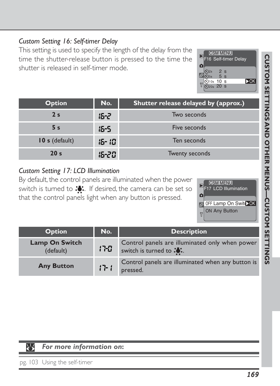 For more information on | Nikon D1H User Manual | Page 183 / 238