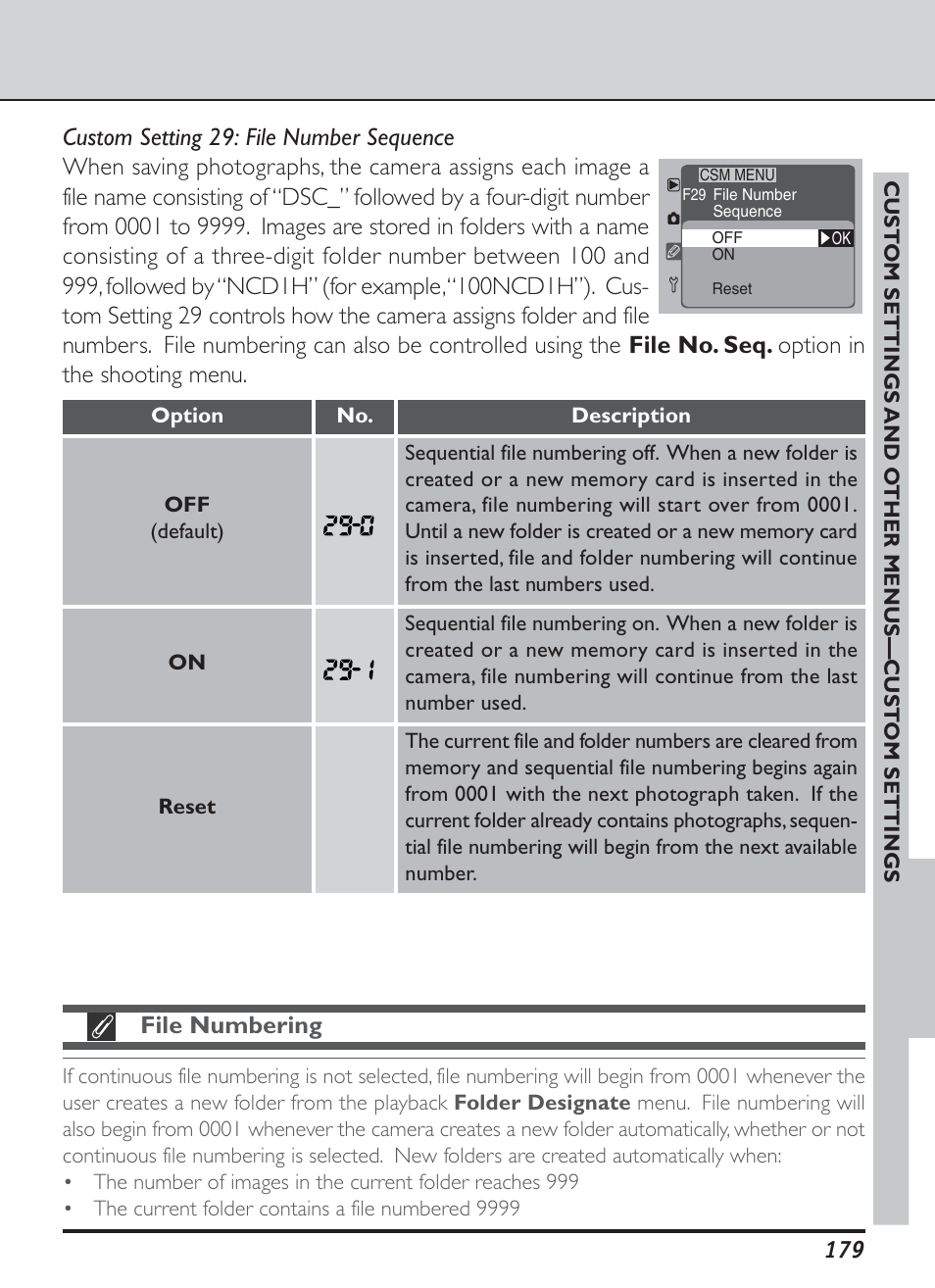 File numbering | Nikon D1H User Manual | Page 193 / 238