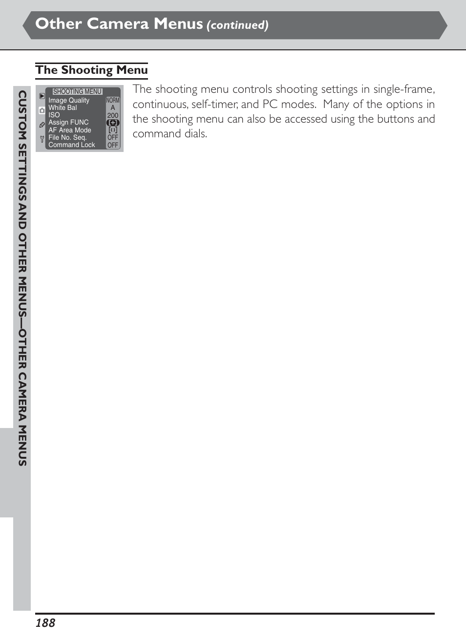 Other camera menus, Continued) | Nikon D1H User Manual | Page 202 / 238