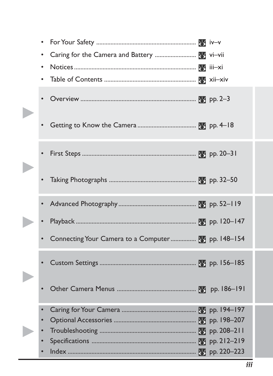 Nikon D1H User Manual | Page 3 / 238