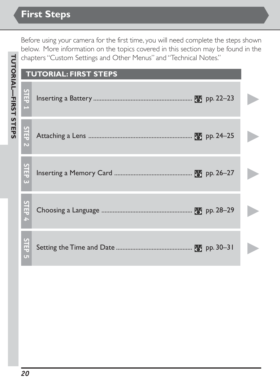First steps | Nikon D1H User Manual | Page 34 / 238