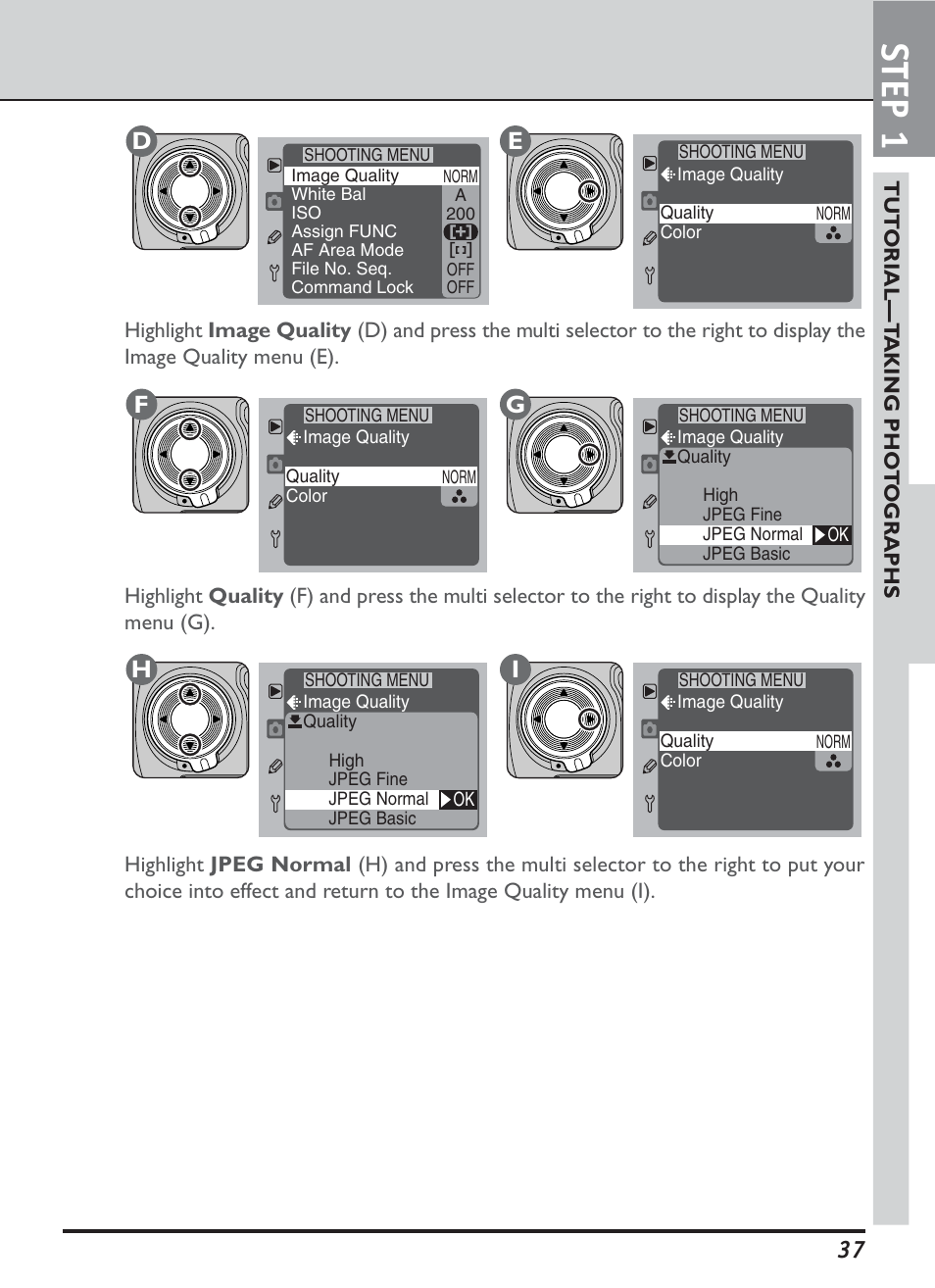 Step 1, De f h i | Nikon D1H User Manual | Page 51 / 238