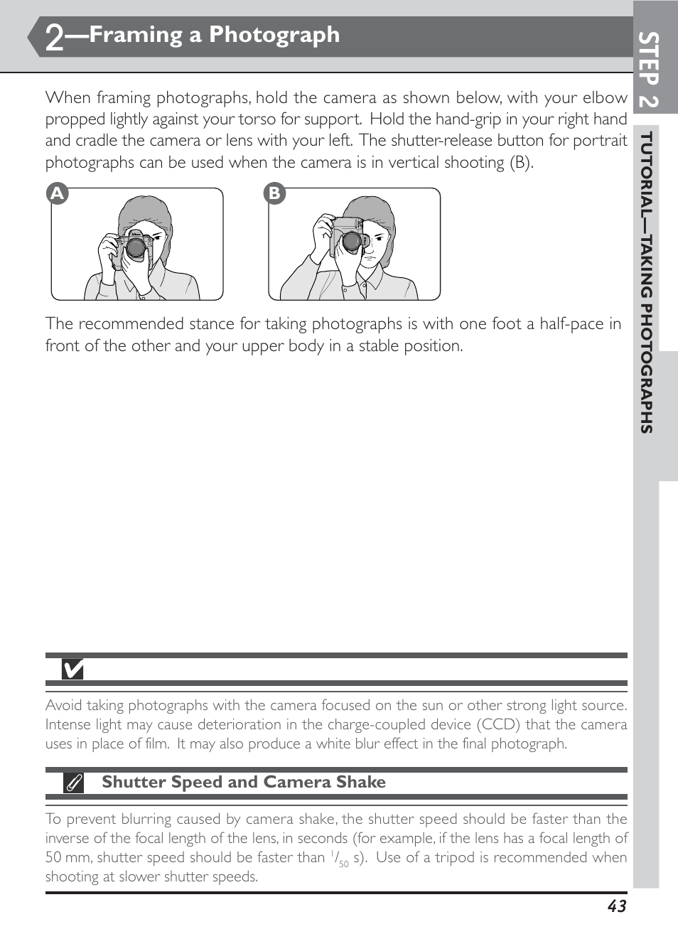 Step 2, Framing a photograph | Nikon D1H User Manual | Page 57 / 238