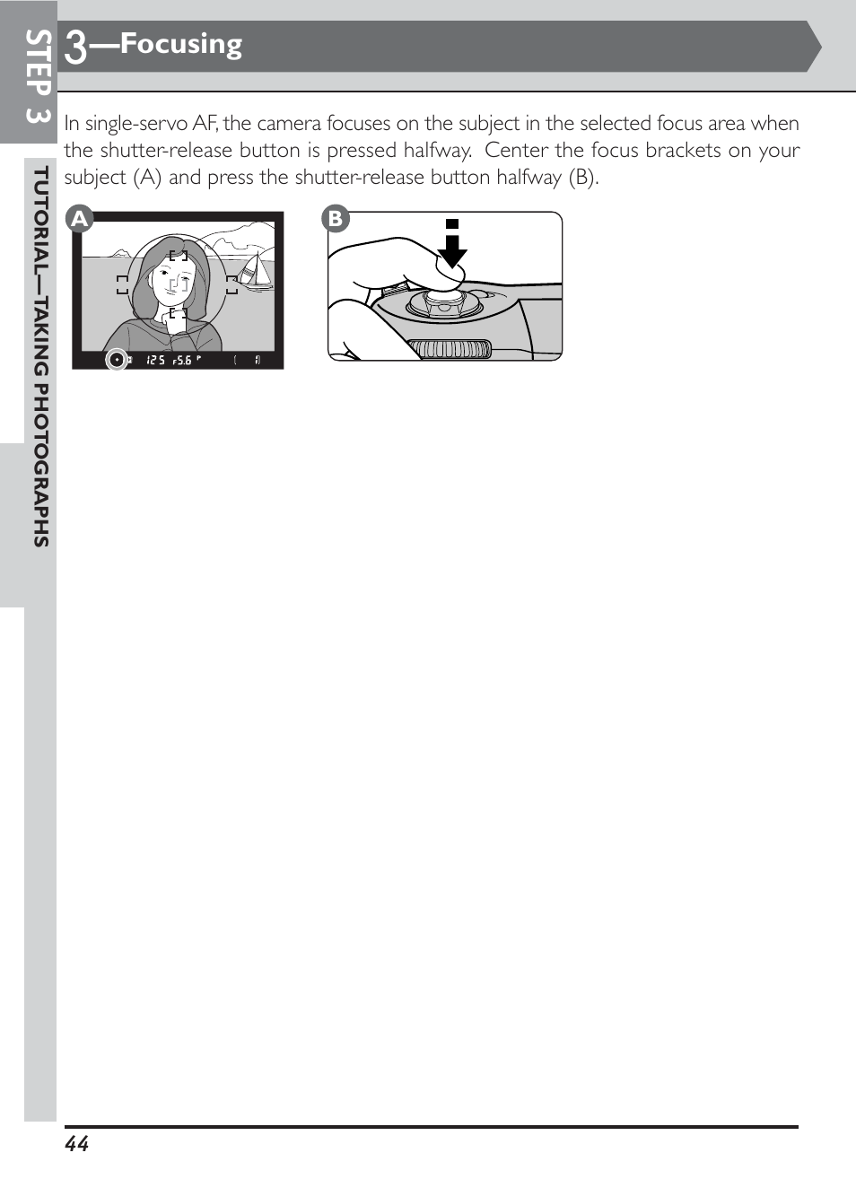 Step 3, Focusing | Nikon D1H User Manual | Page 58 / 238