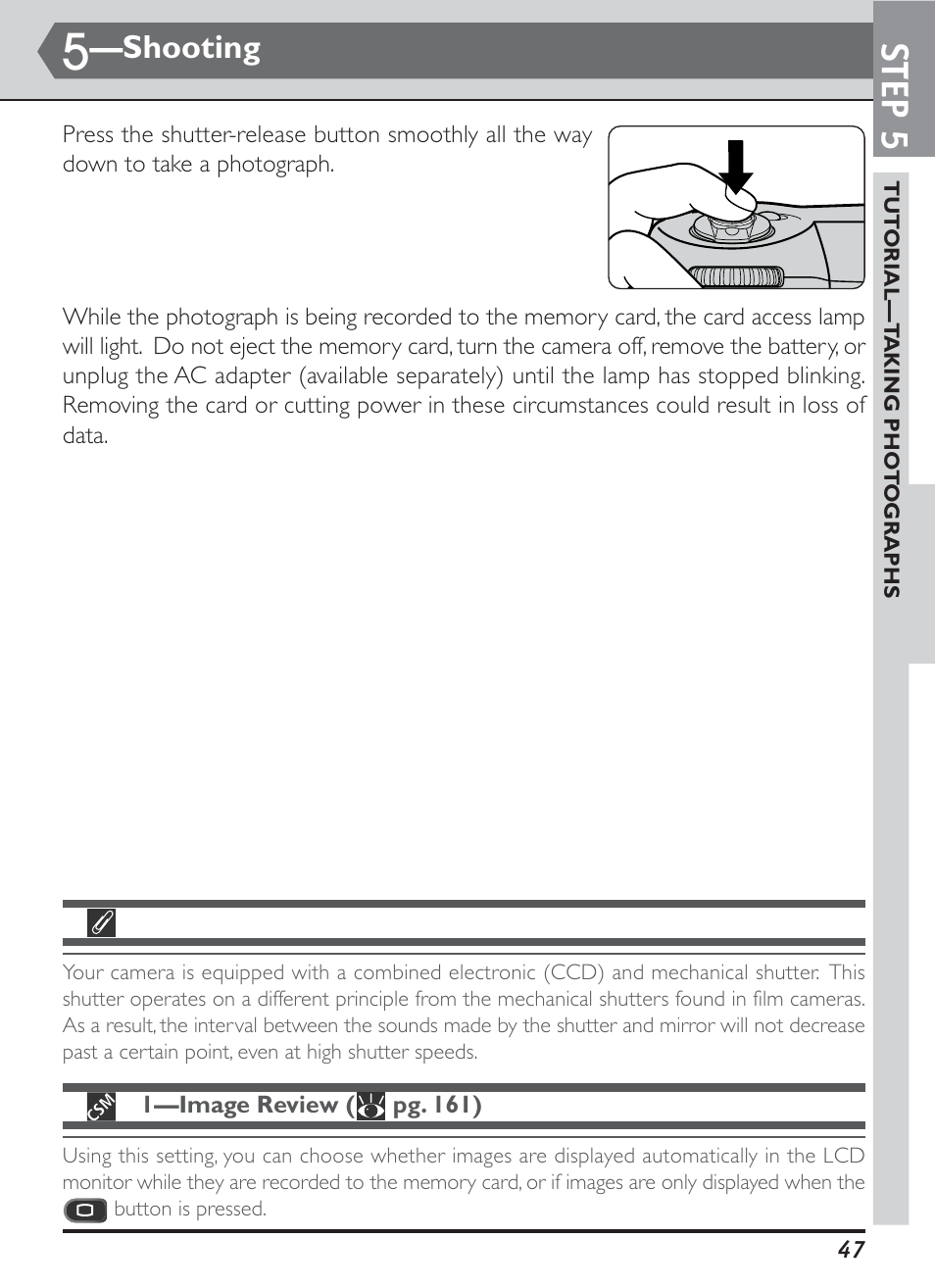 Step 5, Shooting | Nikon D1H User Manual | Page 61 / 238