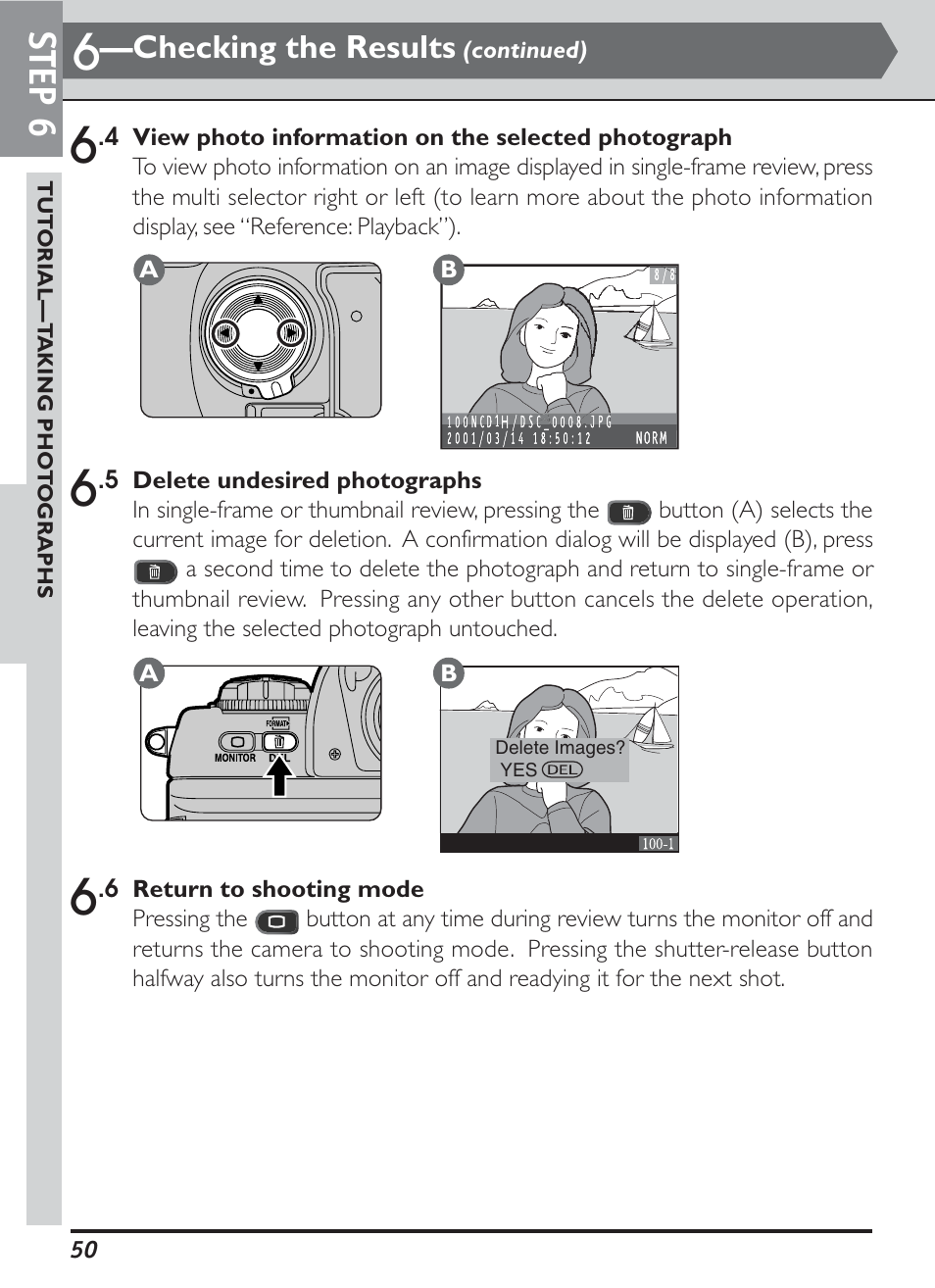 Step 6, Checking the results | Nikon D1H User Manual | Page 64 / 238