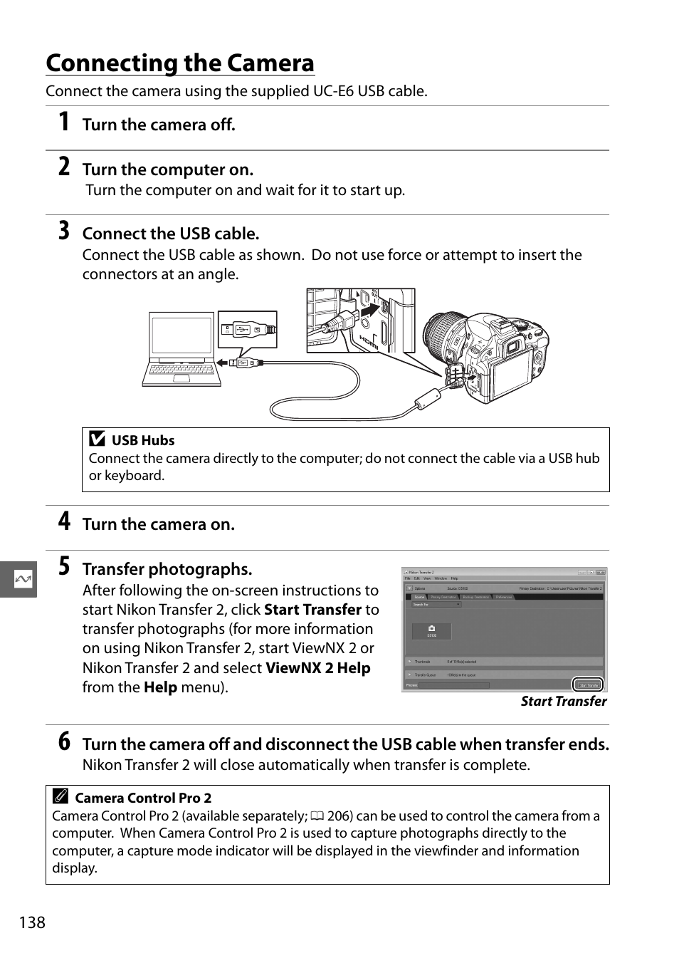 Connecting the camera | Nikon D5100 User Manual | Page 156 / 260