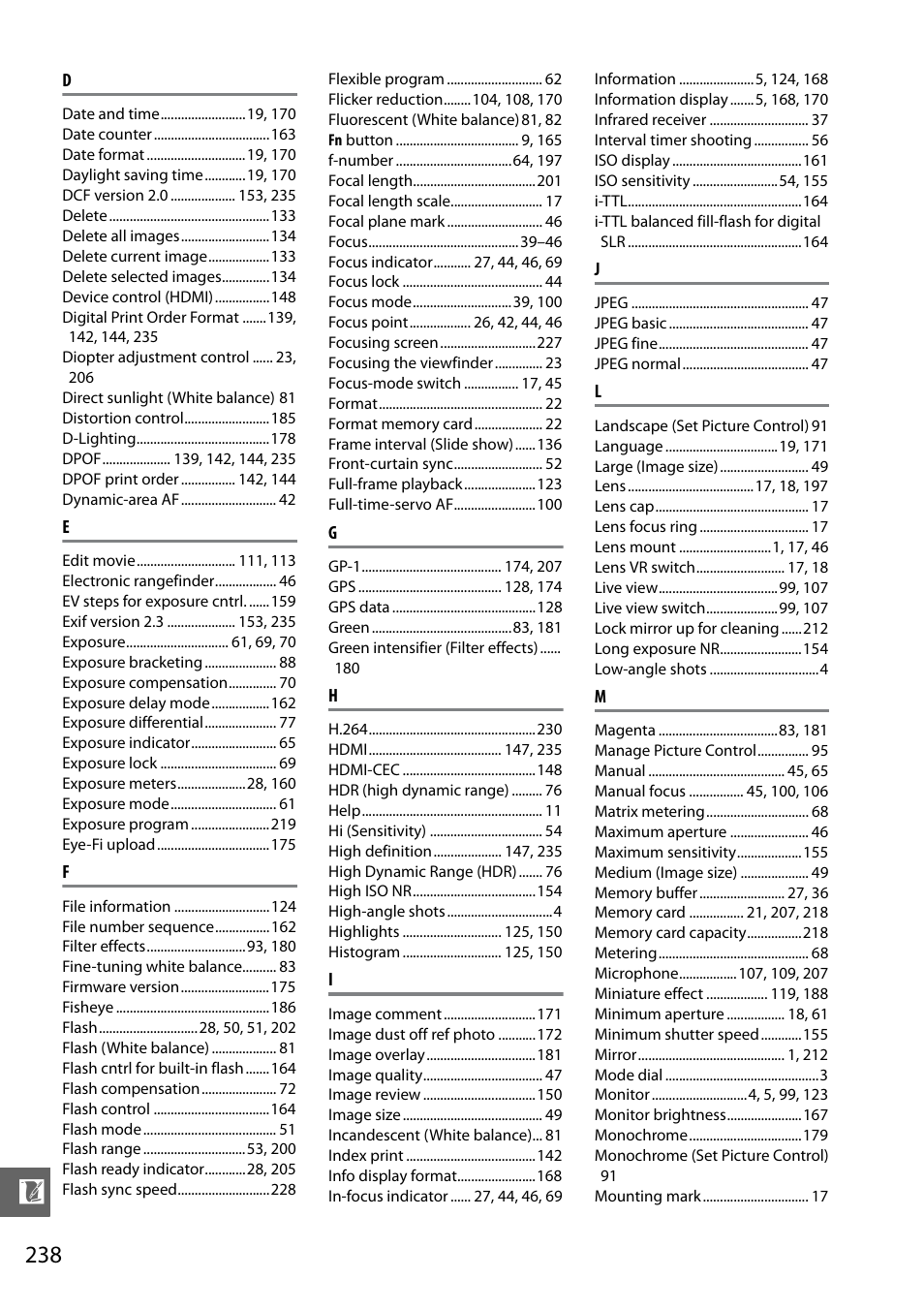 Nikon D5100 User Manual | Page 256 / 260