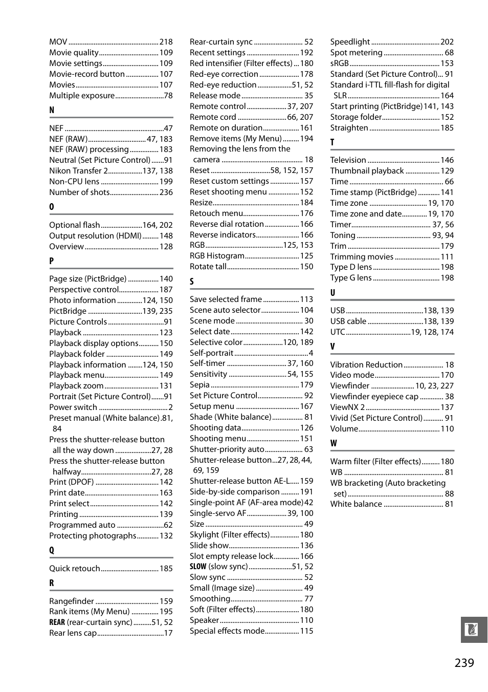 Nikon D5100 User Manual | Page 257 / 260
