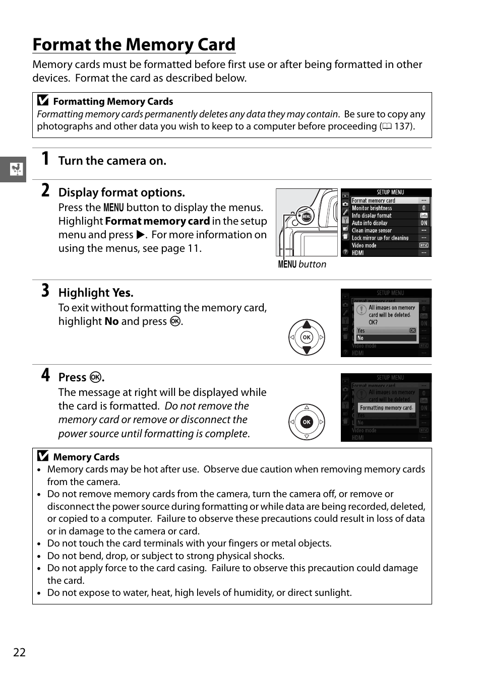 Format the memory card | Nikon D5100 User Manual | Page 40 / 260