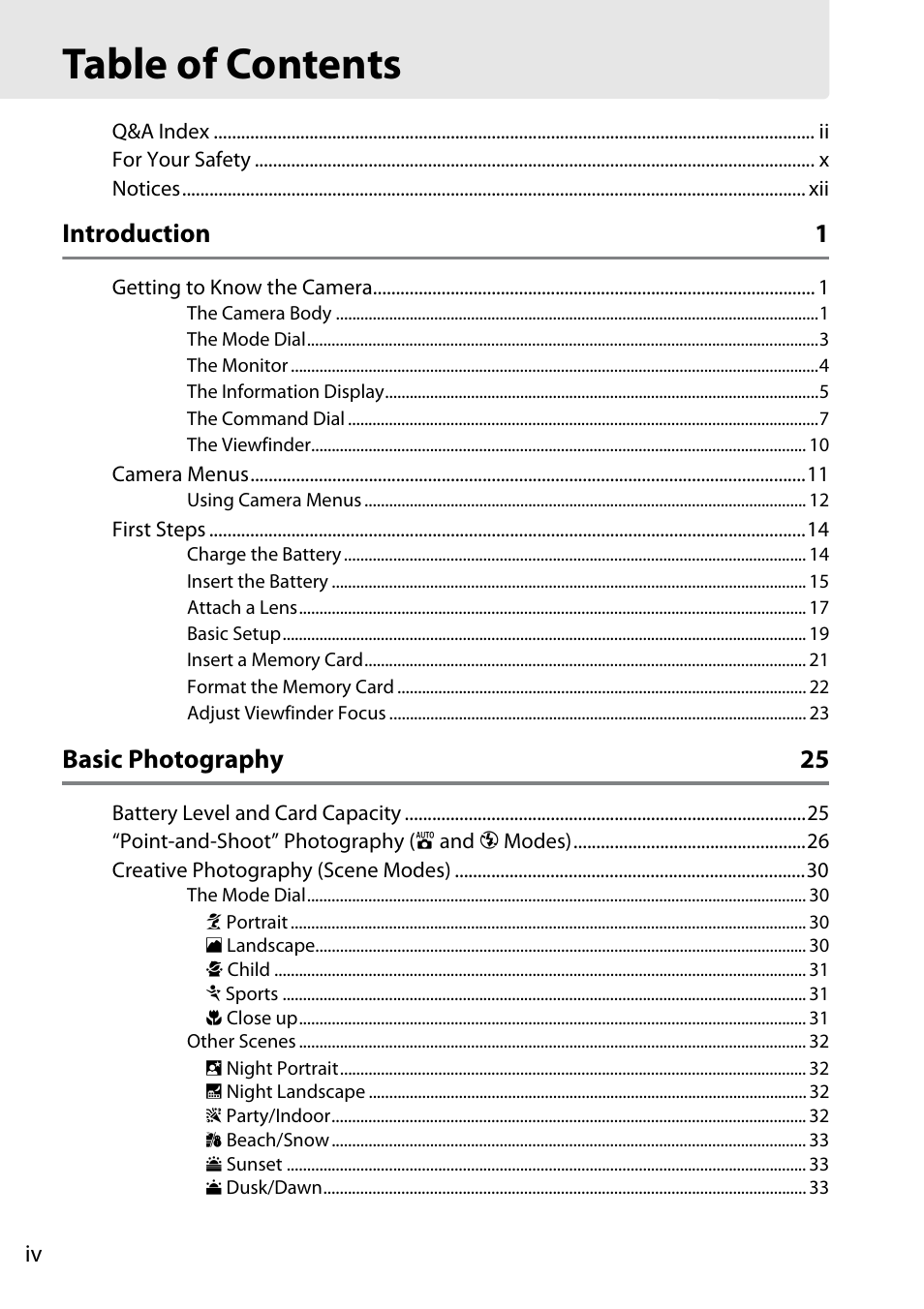 Nikon D5100 User Manual | Page 6 / 260