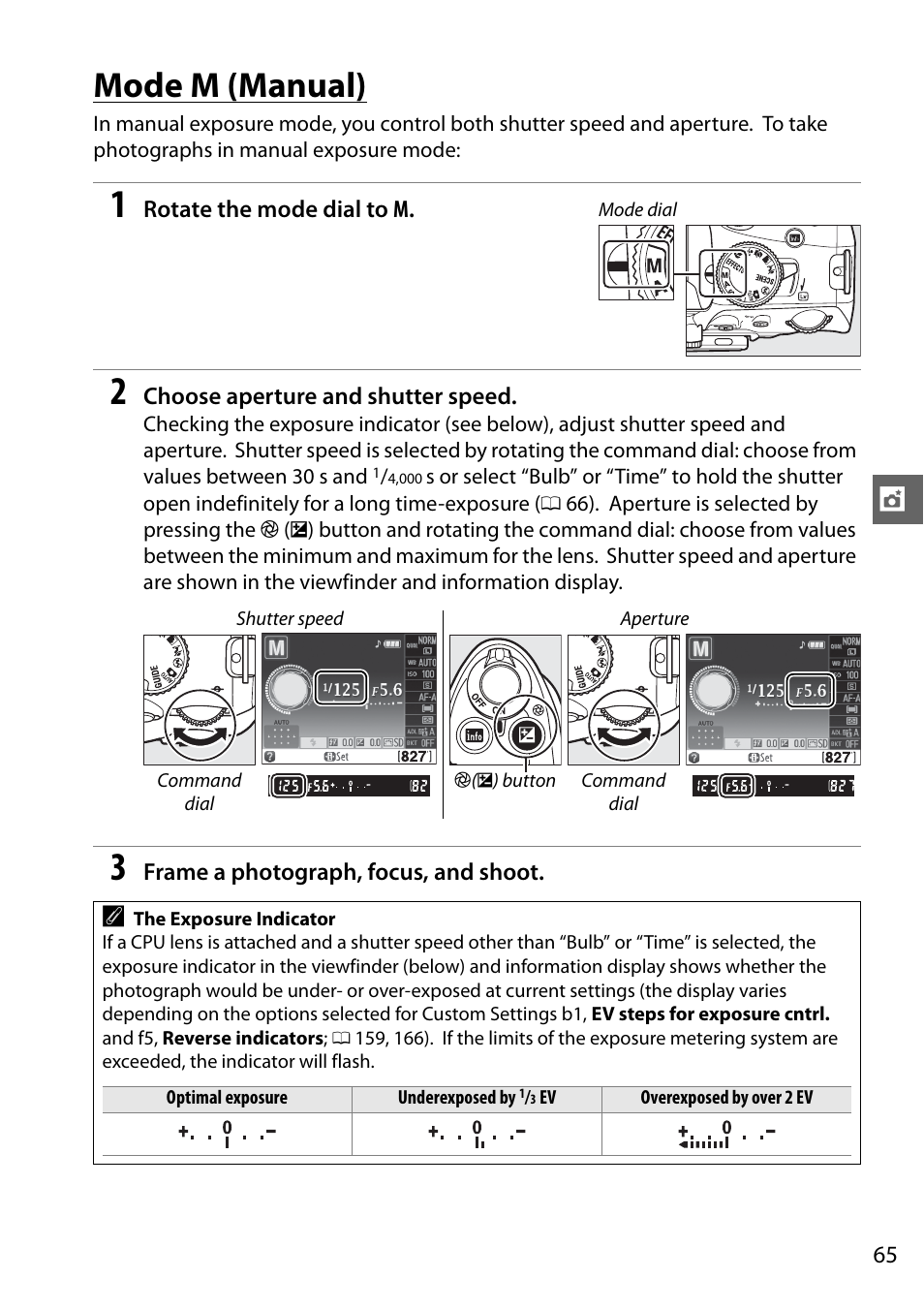 Mode m (manual) | Nikon D5100 User Manual | Page 83 / 260