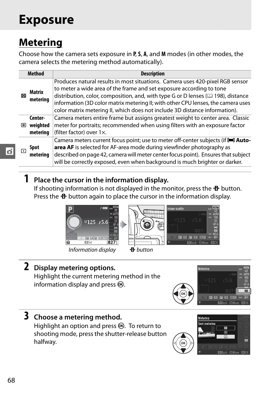 Exposure, Metering | Nikon D5100 User Manual | Page 86 / 260