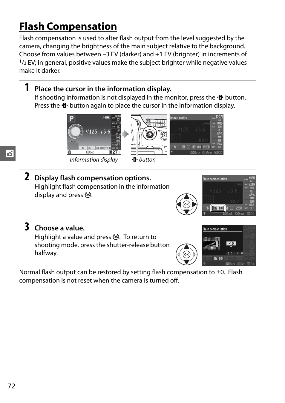 Flash compensation | Nikon D5100 User Manual | Page 90 / 260