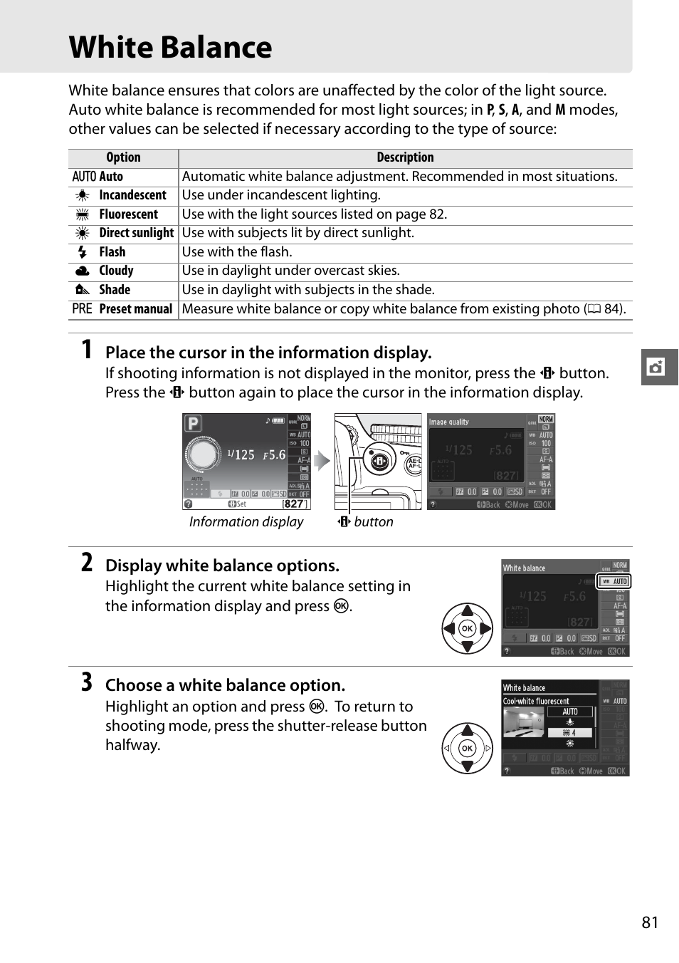 White balance | Nikon D5100 User Manual | Page 99 / 260