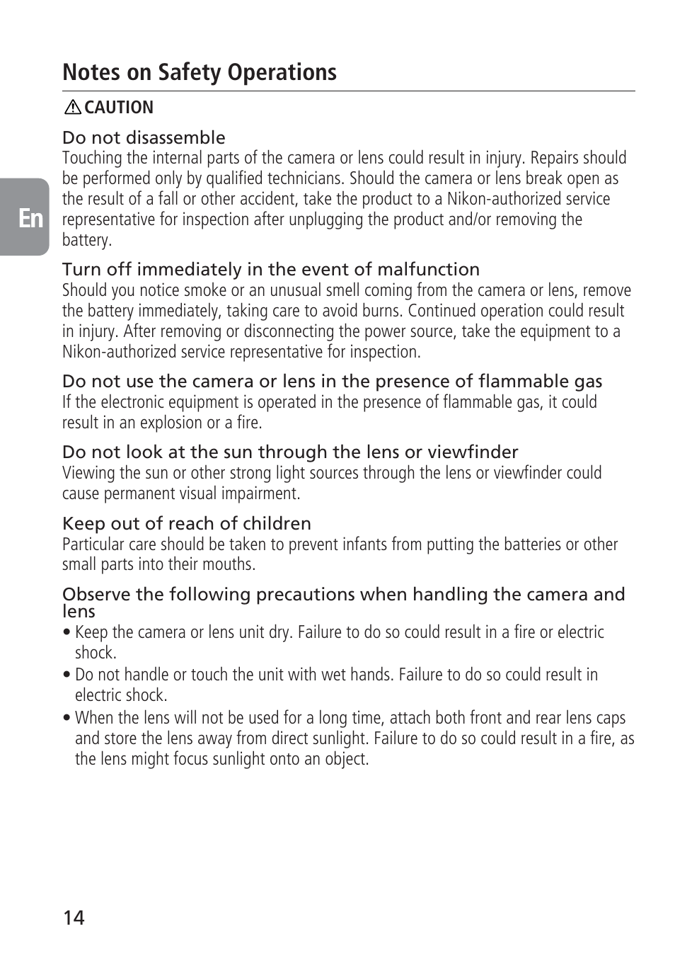 Nikon AF-S VR 70-300_f-4.5-5.6G IF-ED User Manual | Page 14 / 92