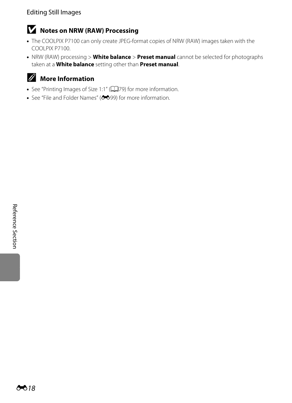 E 18 | Nikon P7100 User Manual | Page 144 / 260