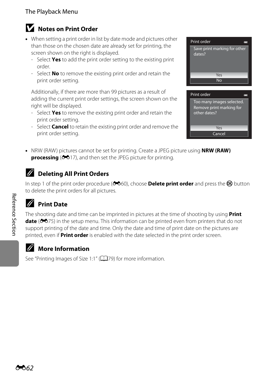 E 62 | Nikon P7100 User Manual | Page 188 / 260