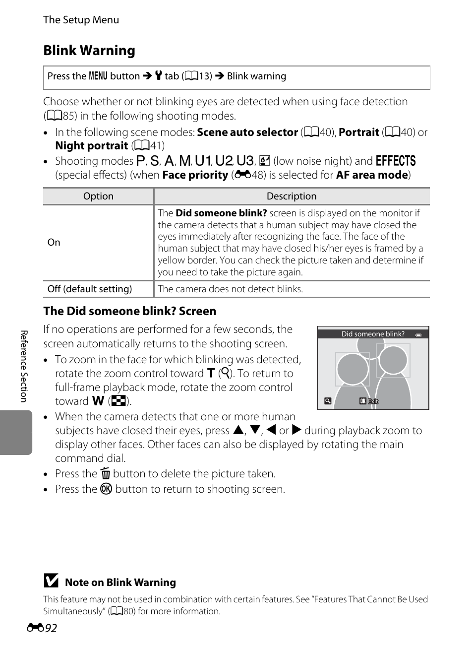 Blink warning | Nikon P7100 User Manual | Page 218 / 260