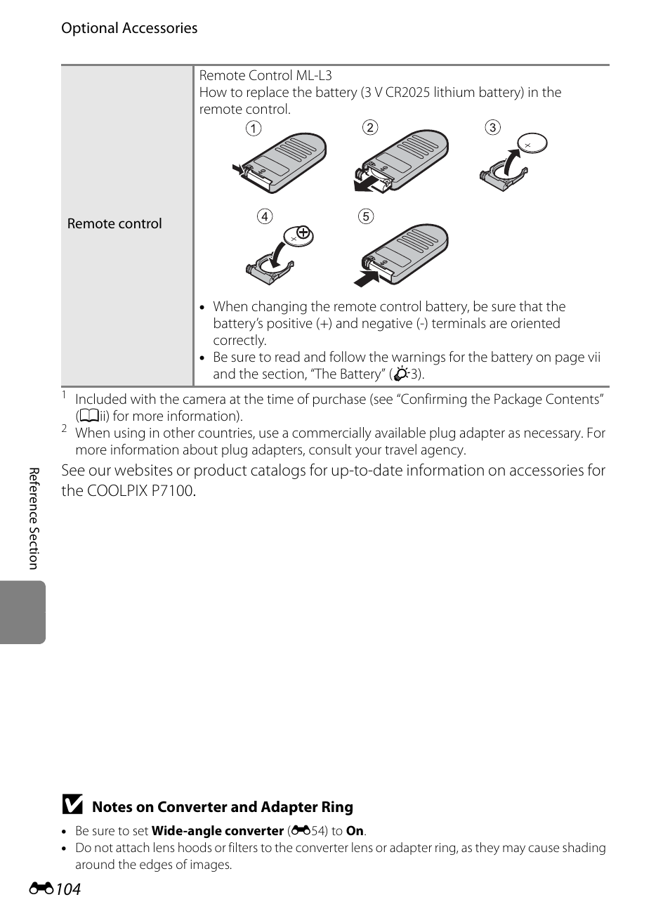 E 104 | Nikon P7100 User Manual | Page 230 / 260