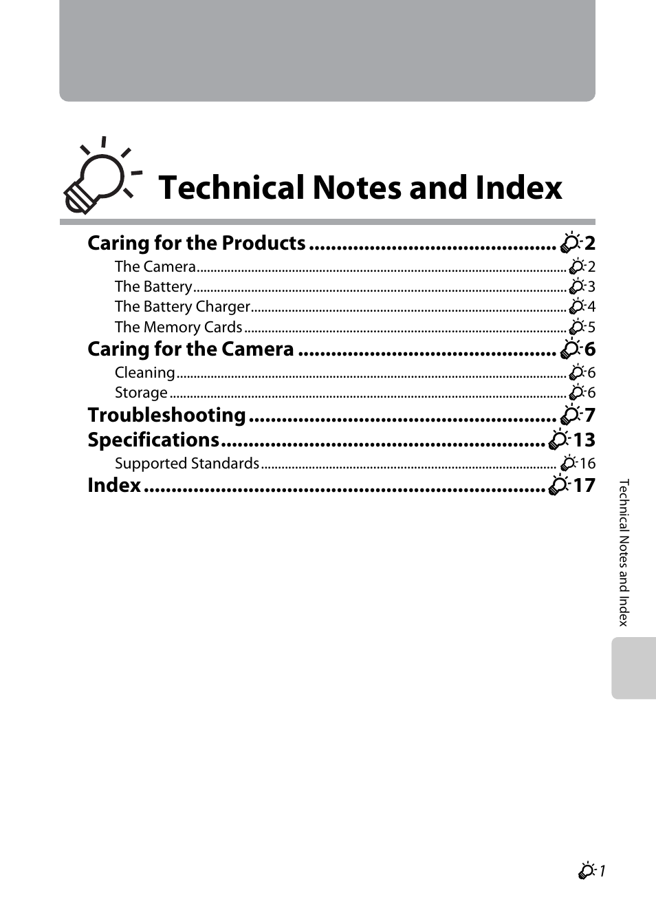 Technical notes and index | Nikon P7100 User Manual | Page 239 / 260