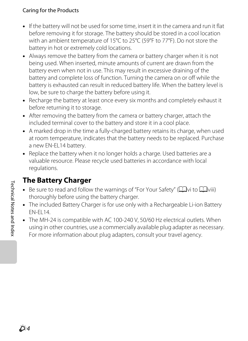 The battery charger, F4) thor | Nikon P7100 User Manual | Page 242 / 260