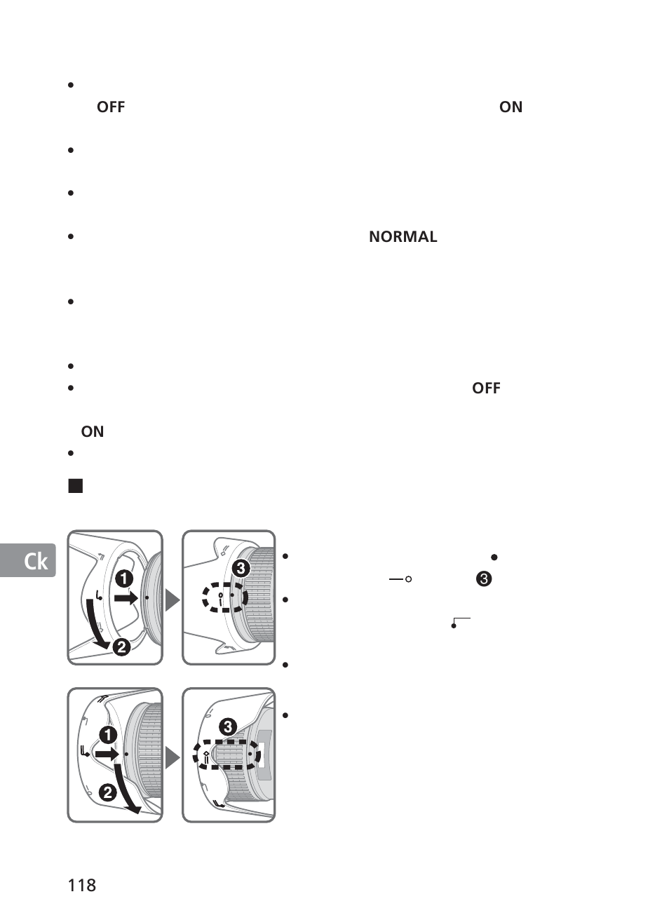 Jp en de fr es se ru nl it ck ch ck, 使用镜头遮光罩 | Nikon AF-S VR 28-300mm f-3.5-5.6GED User Manual | Page 118 / 152