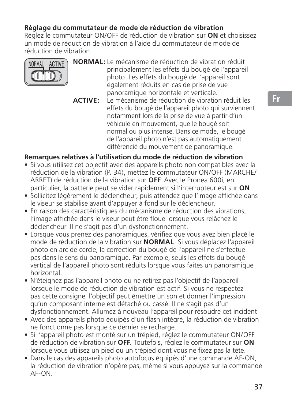 Jp en de fr es se ru nl it ck ch kr | Nikon AF-S VR 28-300mm f-3.5-5.6GED User Manual | Page 37 / 152