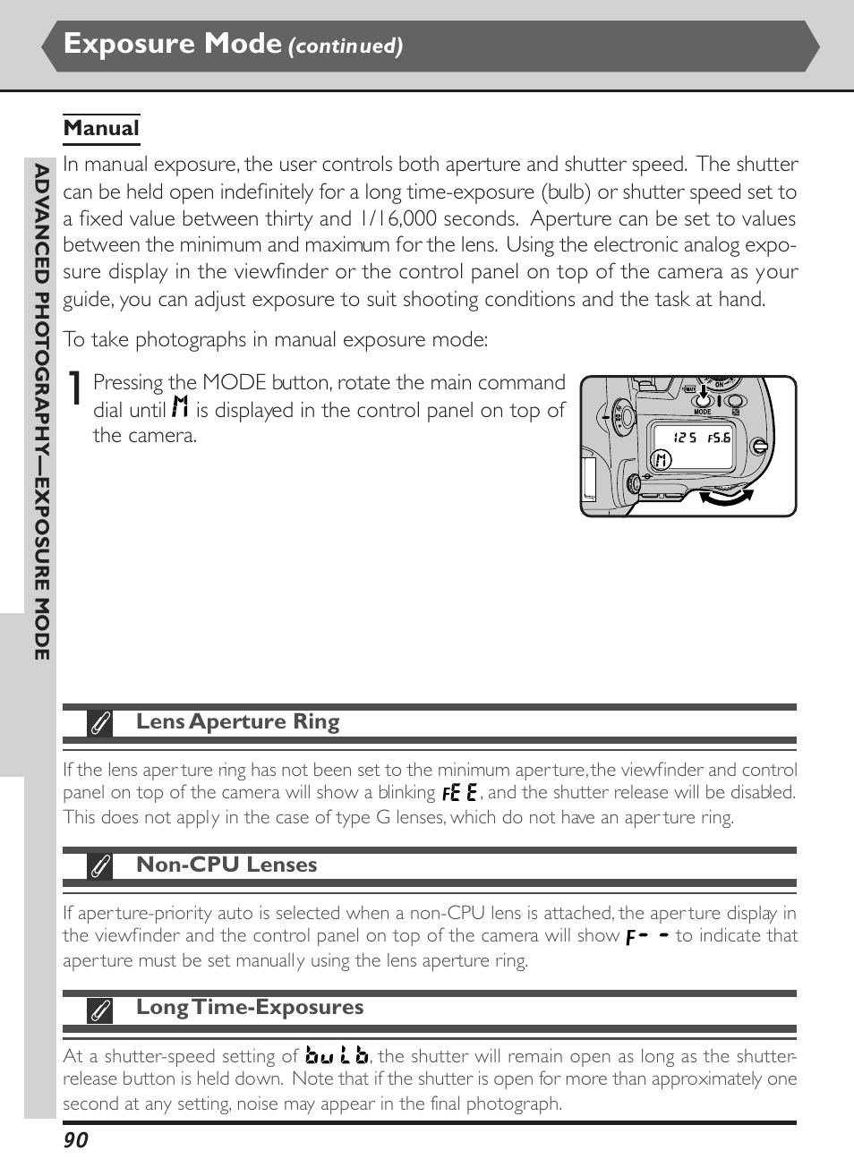 Exposure mode | Nikon D1X User Manual | Page 103 / 236