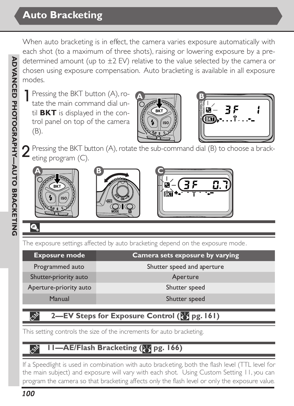 Auto bracketing | Nikon D1X User Manual | Page 113 / 236