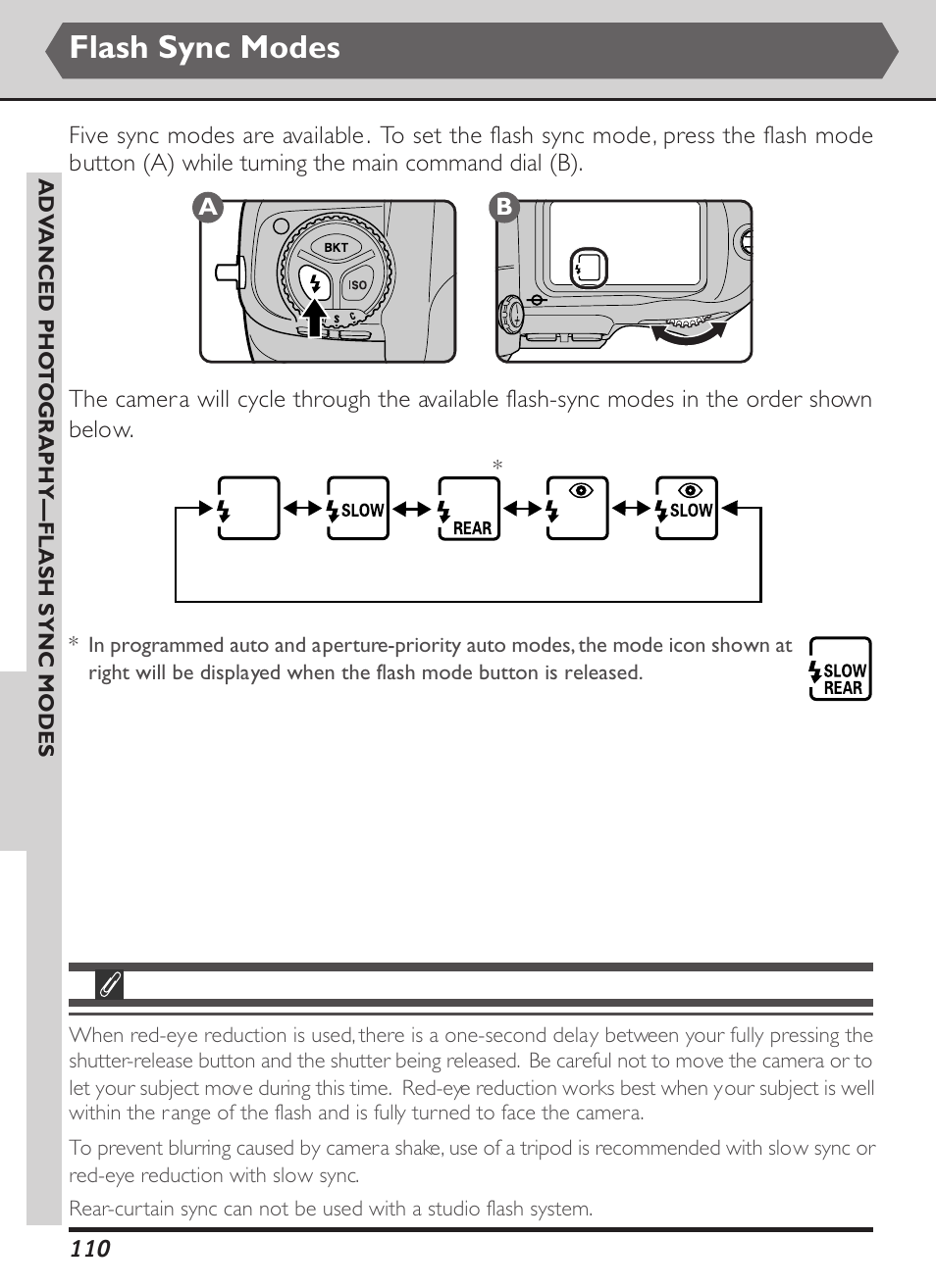 Flash sync modes | Nikon D1X User Manual | Page 123 / 236