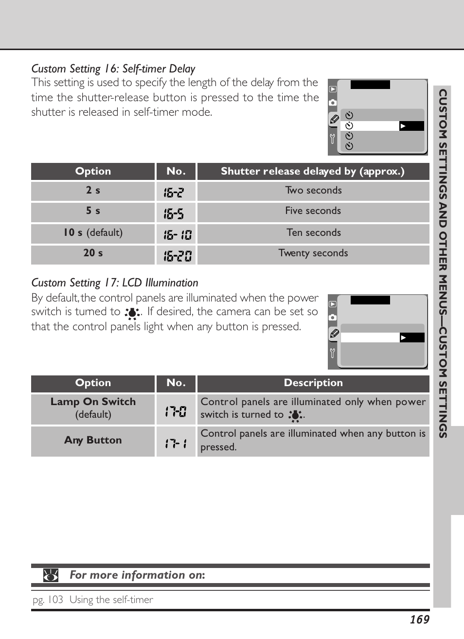 For more information on | Nikon D1X User Manual | Page 182 / 236