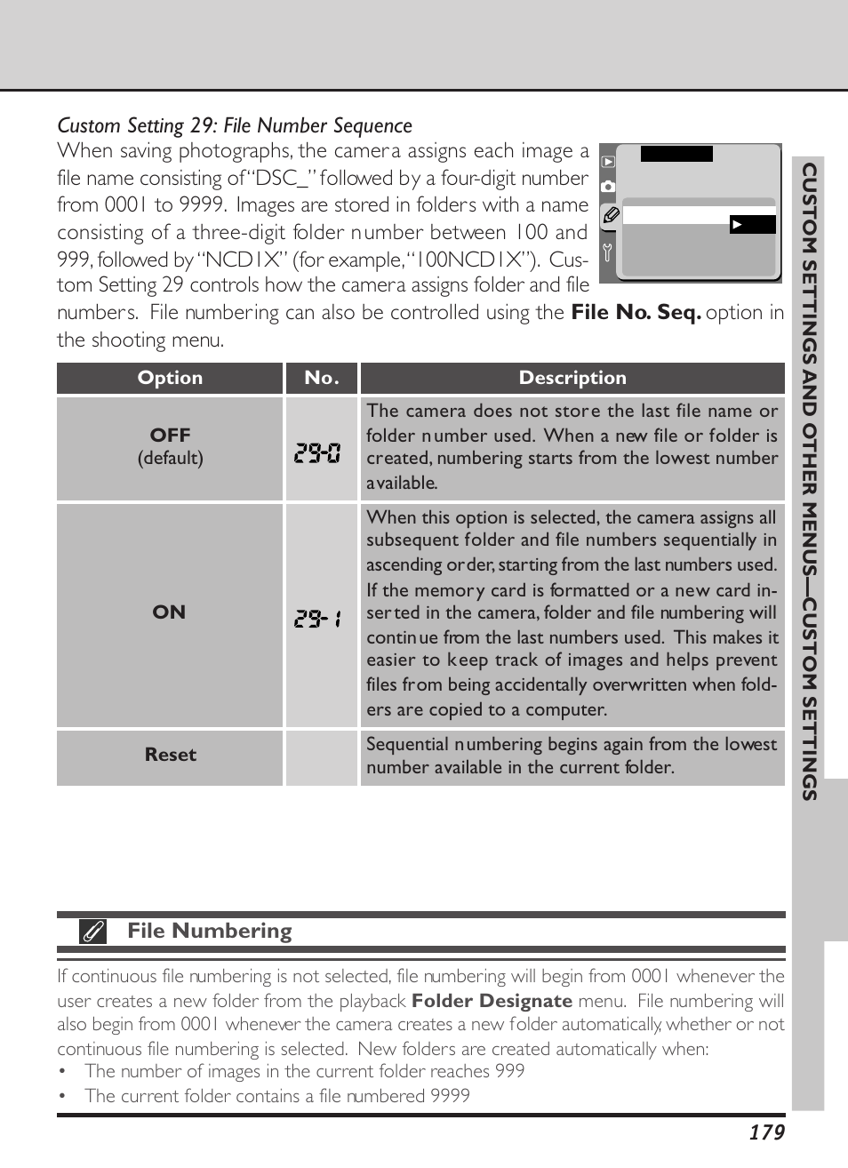 File numbering | Nikon D1X User Manual | Page 192 / 236