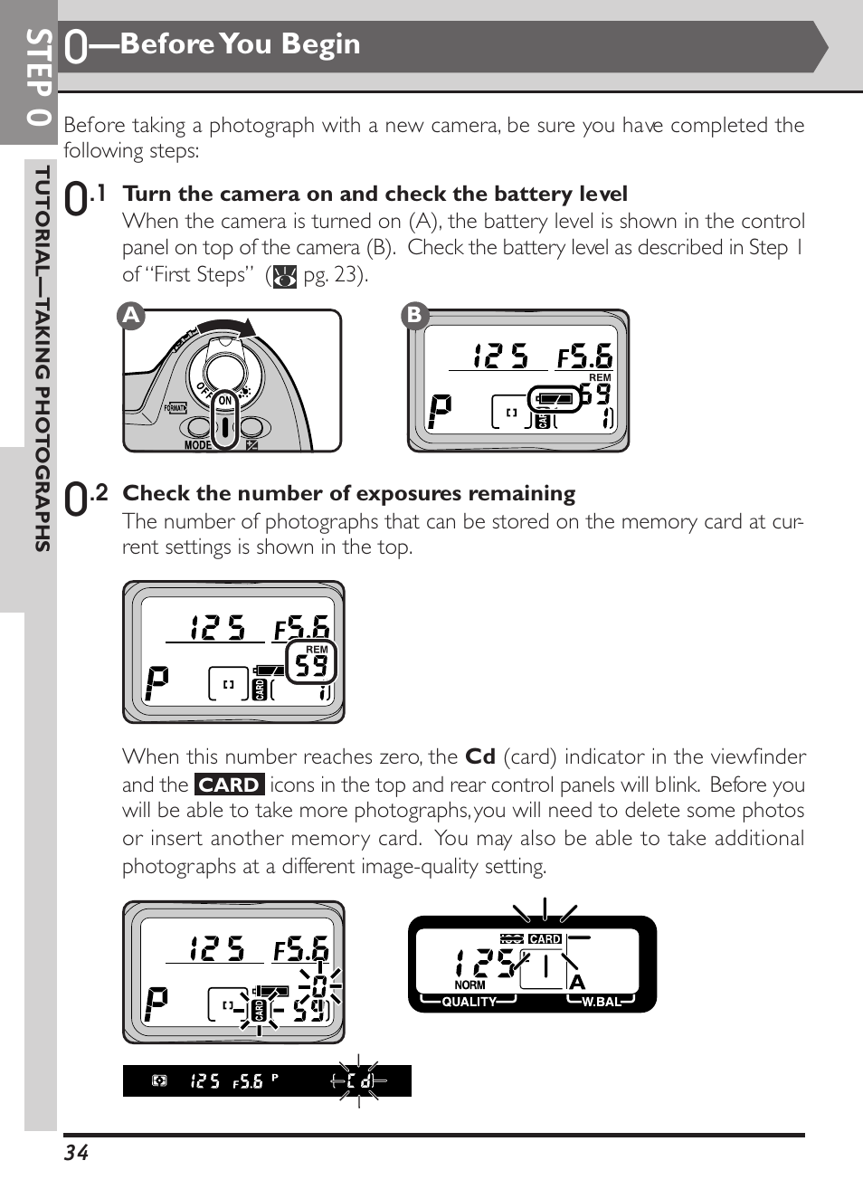 Step 0, Before you begin | Nikon D1X User Manual | Page 47 / 236