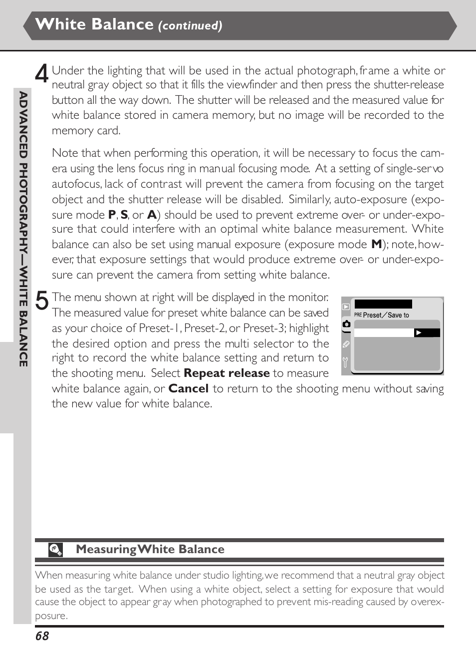 White balance | Nikon D1X User Manual | Page 81 / 236