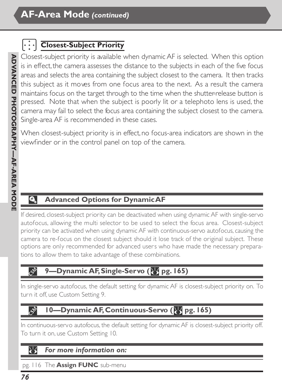 Af-area mode | Nikon D1X User Manual | Page 89 / 236