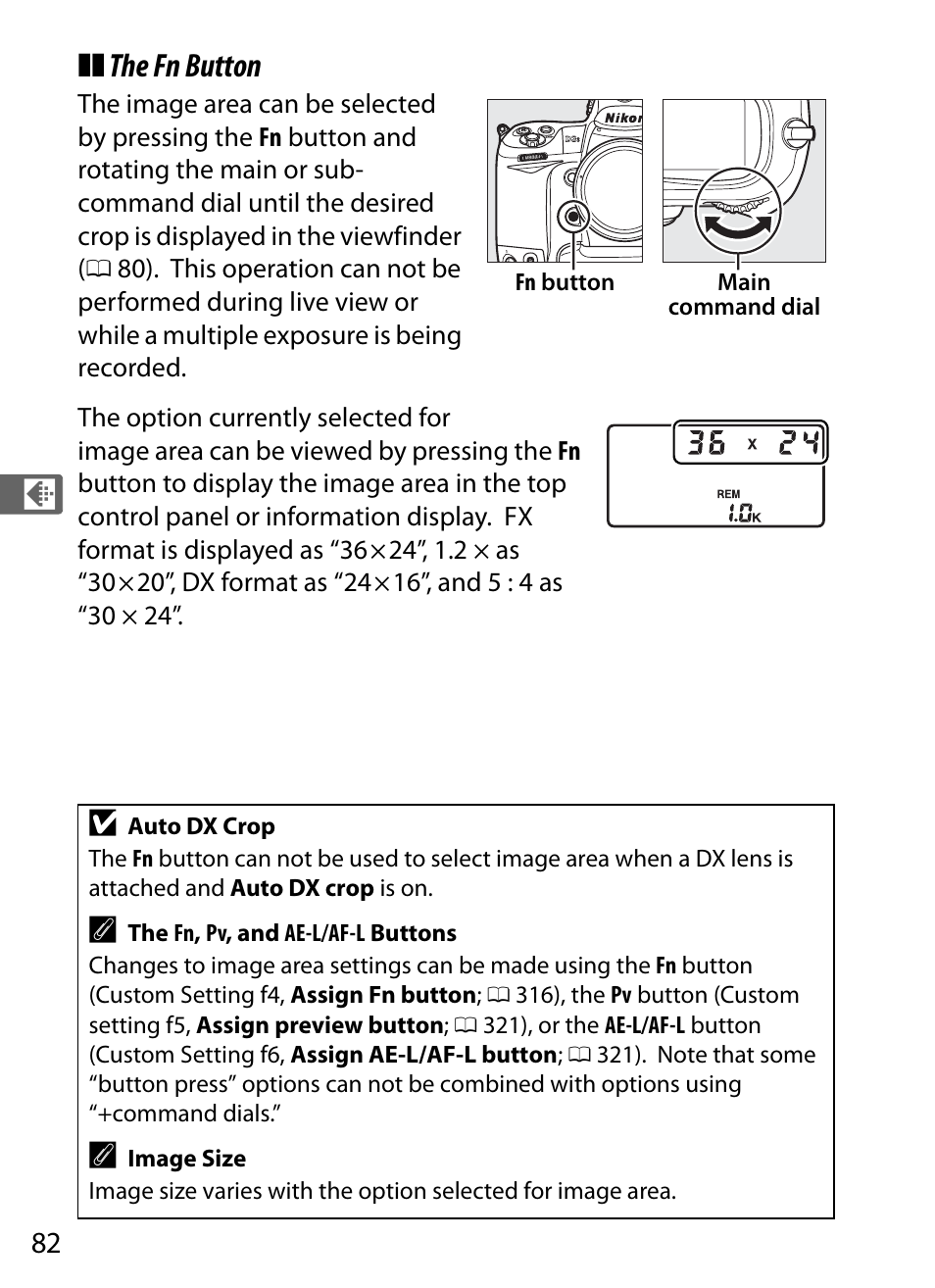 The fn button | Nikon D3S User Manual | Page 108 / 460