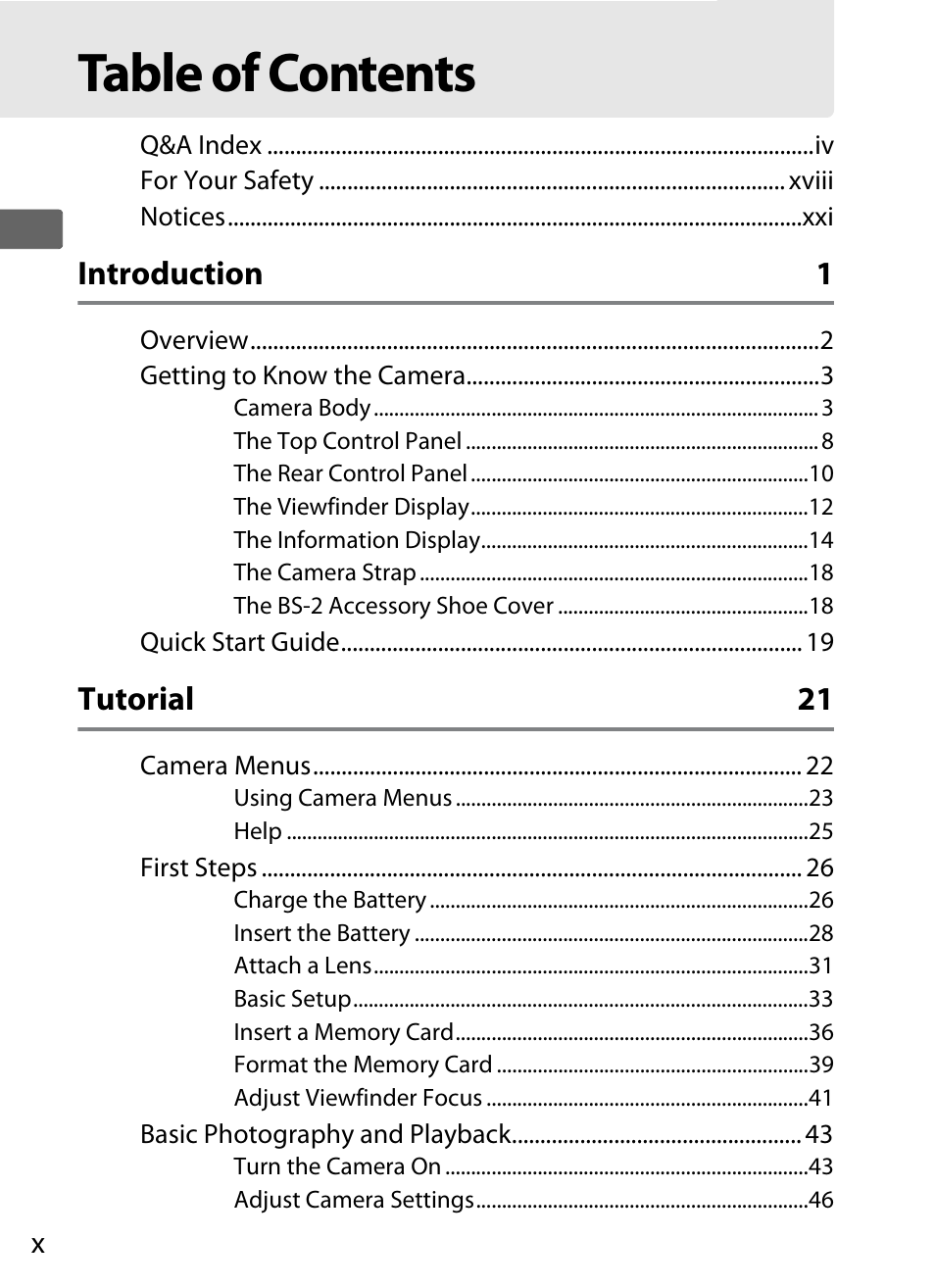 Nikon D3S User Manual | Page 12 / 460