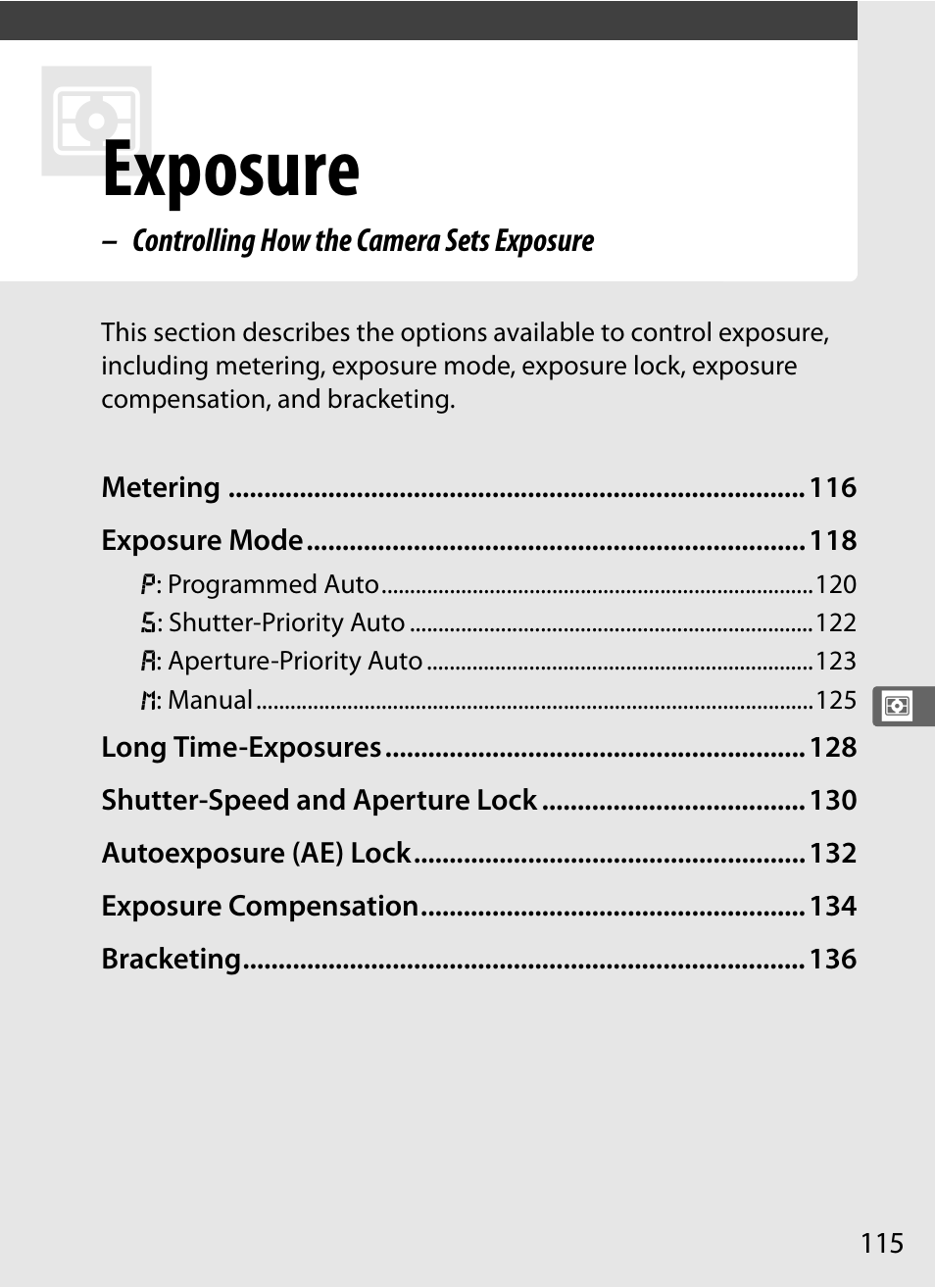 Exposure | Nikon D3S User Manual | Page 141 / 460