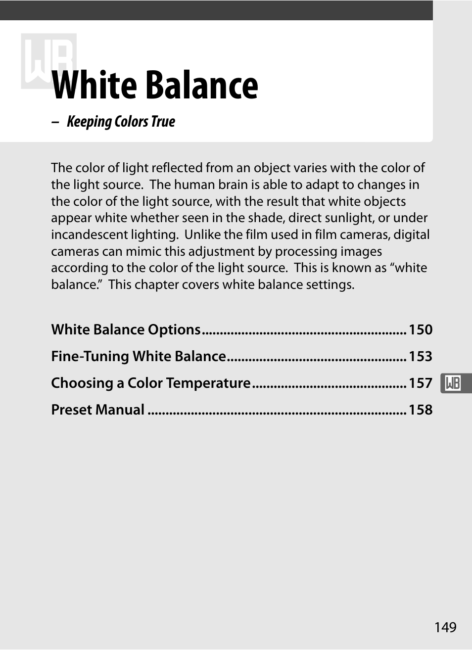 White balance | Nikon D3S User Manual | Page 175 / 460