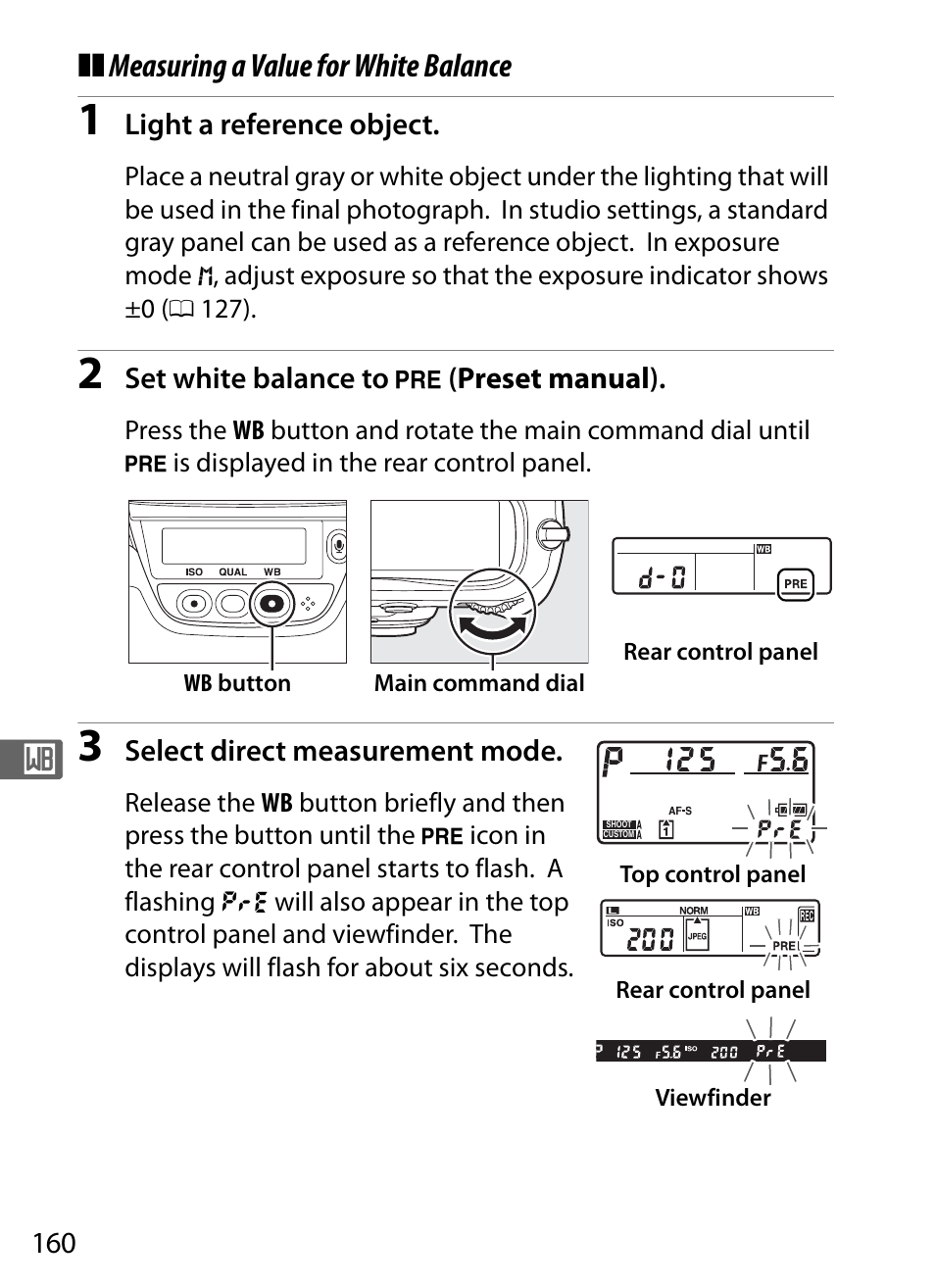 Measuring a value for white balance | Nikon D3S User Manual | Page 186 / 460
