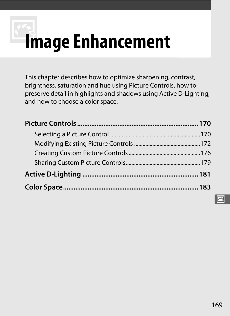 Image enhancement | Nikon D3S User Manual | Page 195 / 460