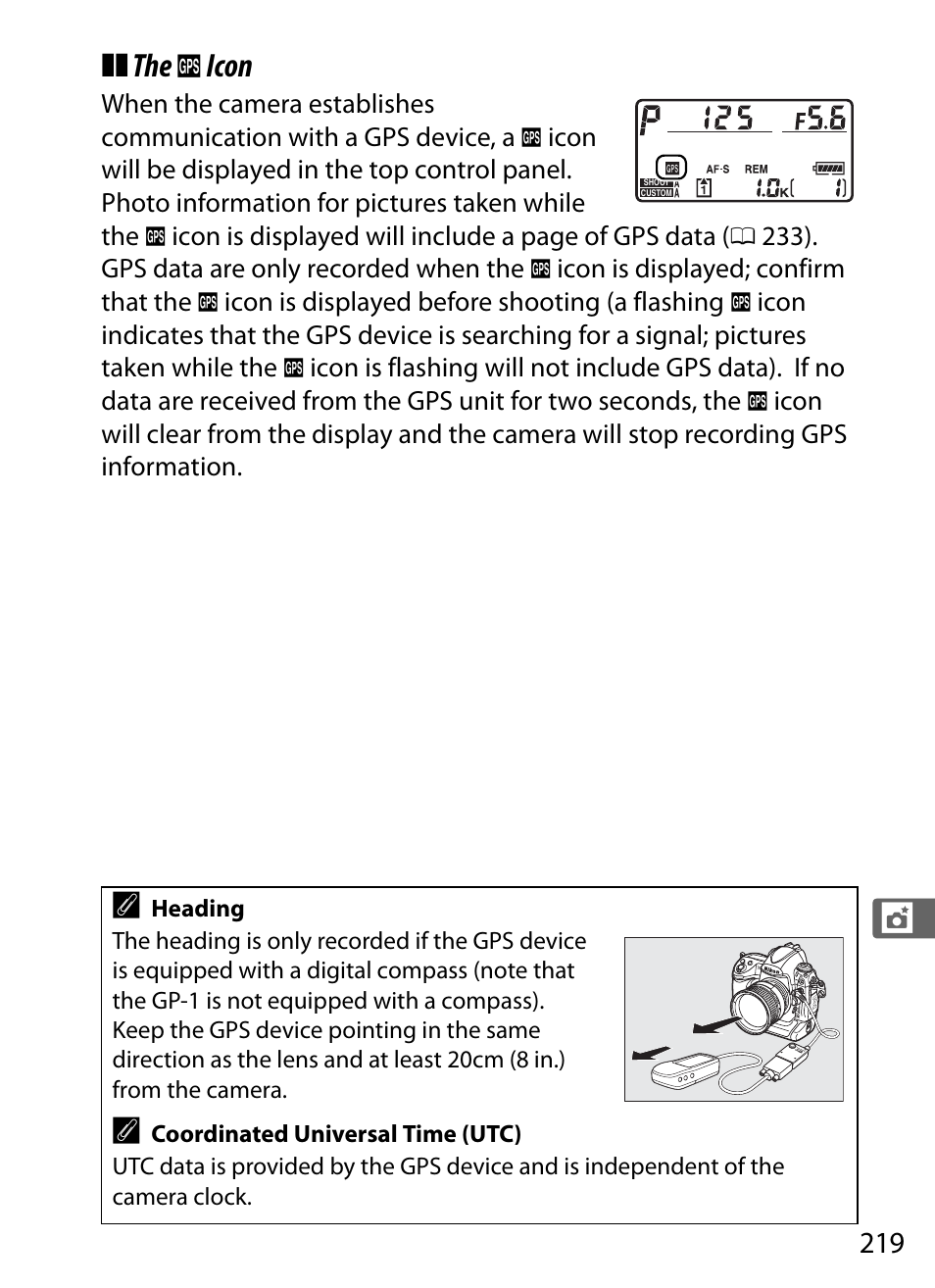 The k icon | Nikon D3S User Manual | Page 245 / 460