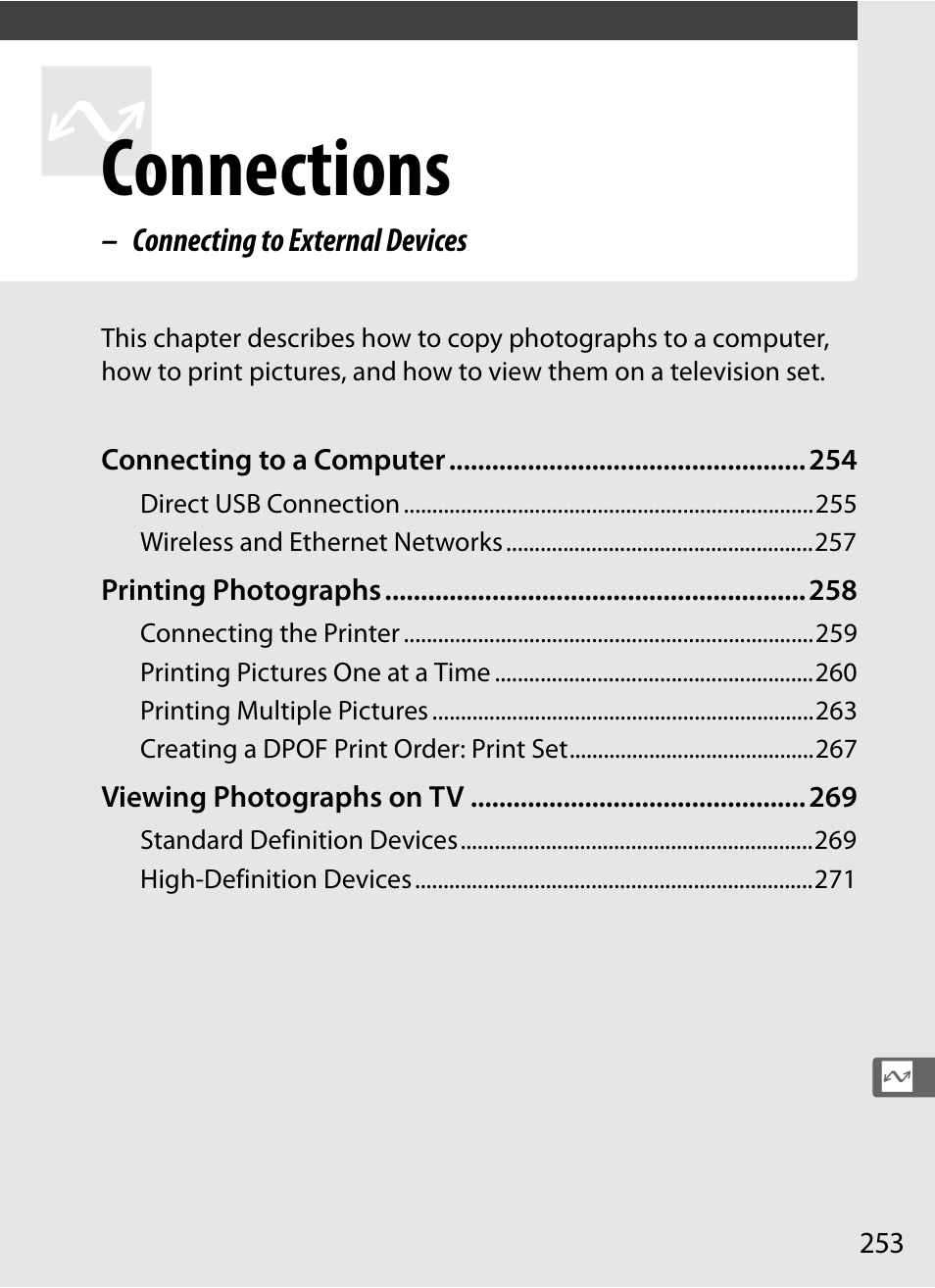 Connections | Nikon D3S User Manual | Page 279 / 460