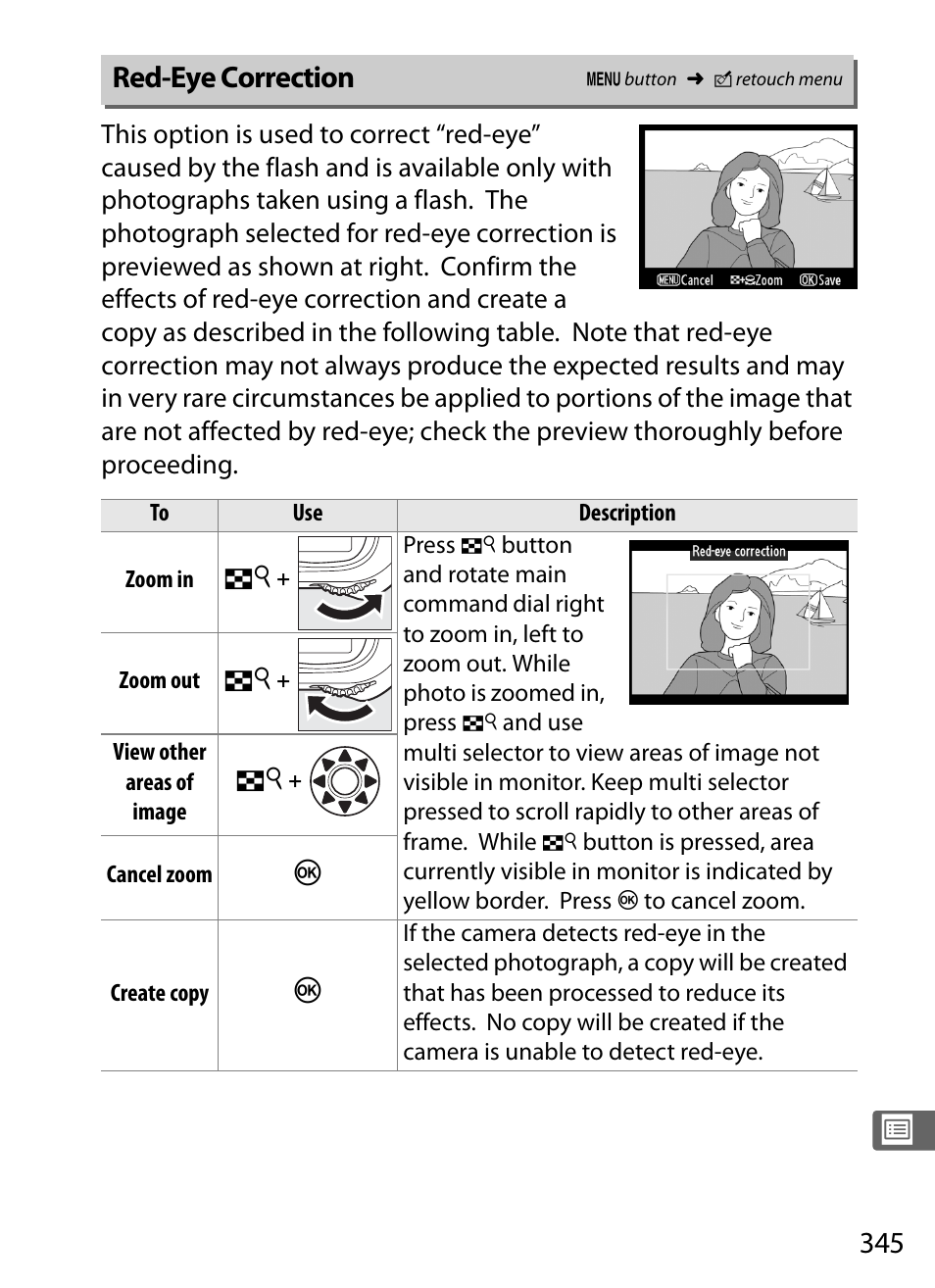 Red-eye correction | Nikon D3S User Manual | Page 371 / 460