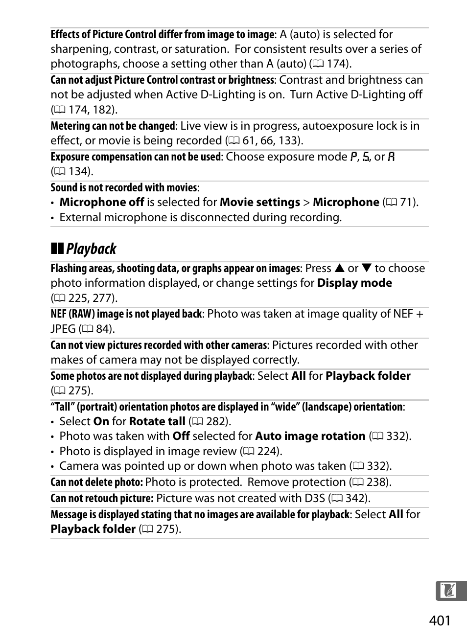 Playback | Nikon D3S User Manual | Page 427 / 460