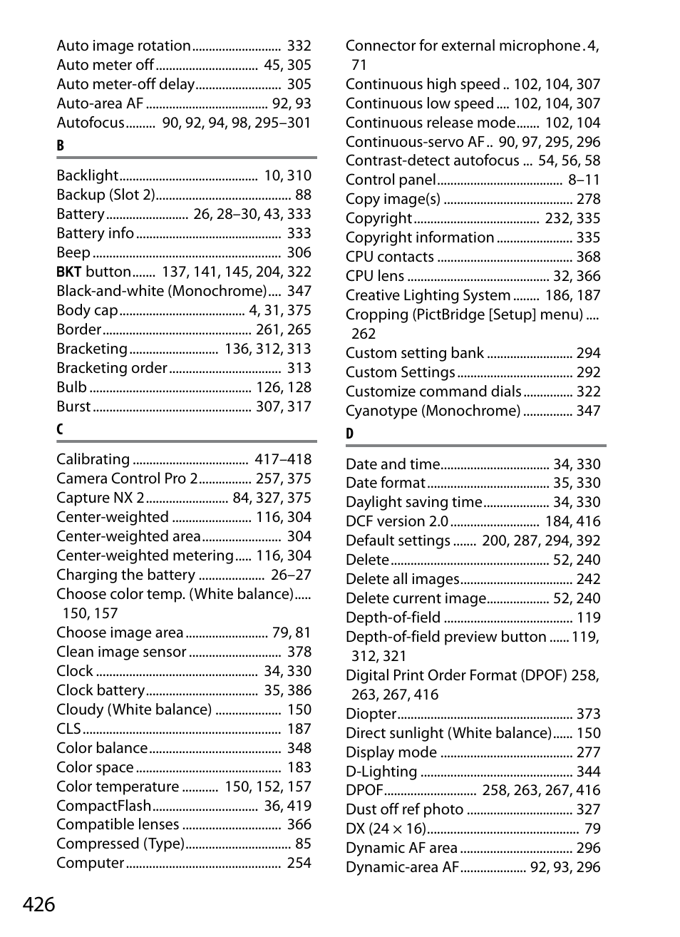 Nikon D3S User Manual | Page 452 / 460